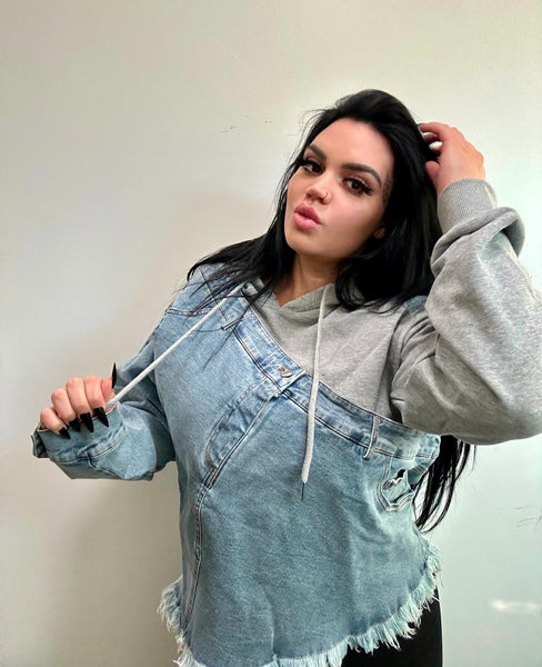 Denim & Hoodie Contrast