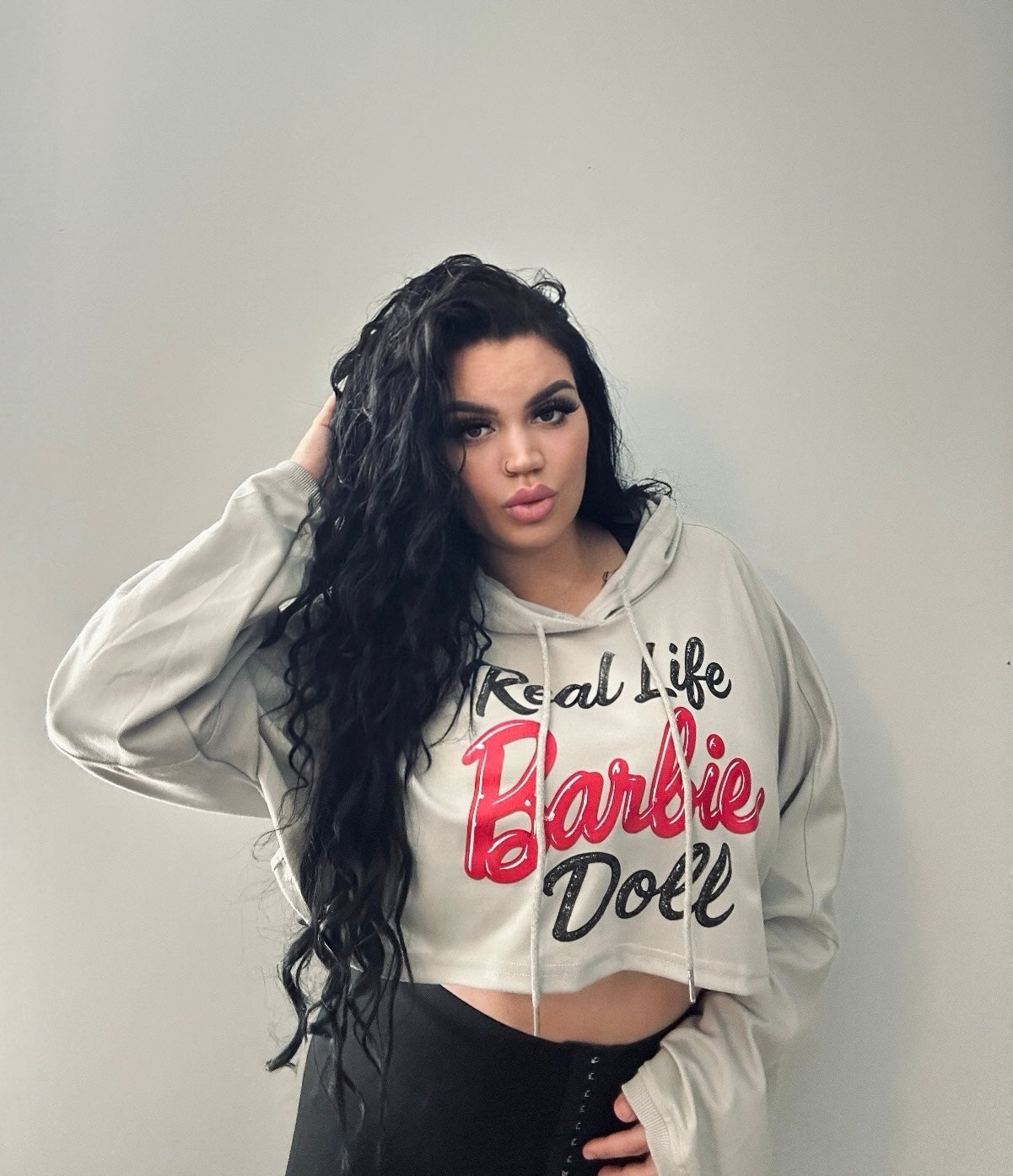 *Barbie* Cropped Hoodie